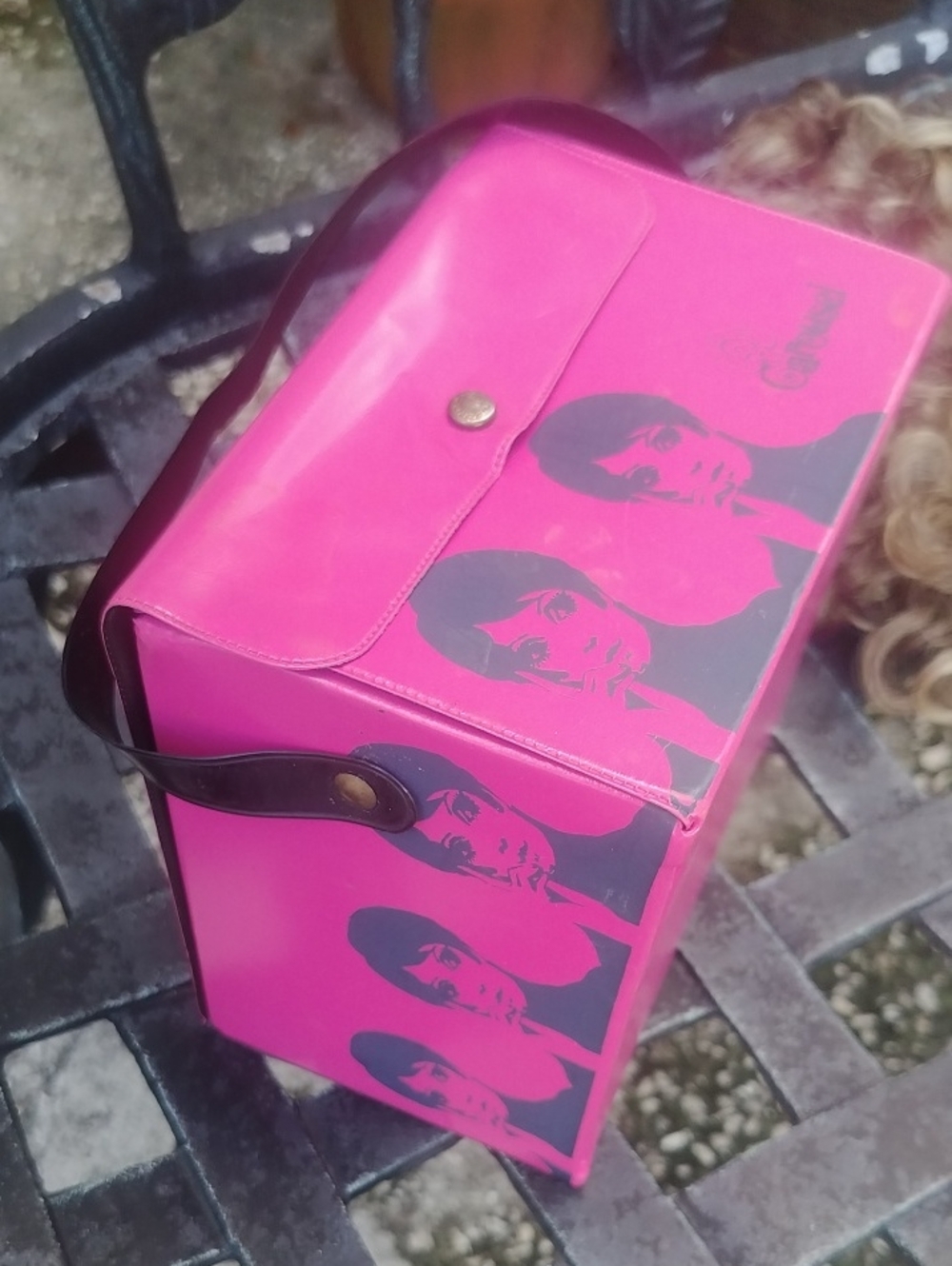 Carousel Wig Box 60s Vintage Hot Pink, With Wig,Hairpiece